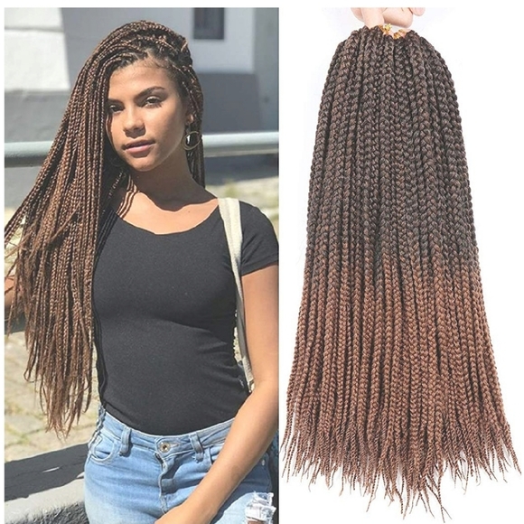 Ombre Medium Crochet Box Braids 7 Packs 18\